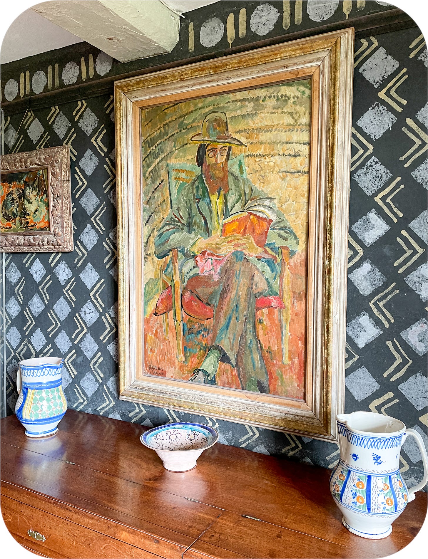 Portrait of Lytton Strachey at Charleston Farmhouse