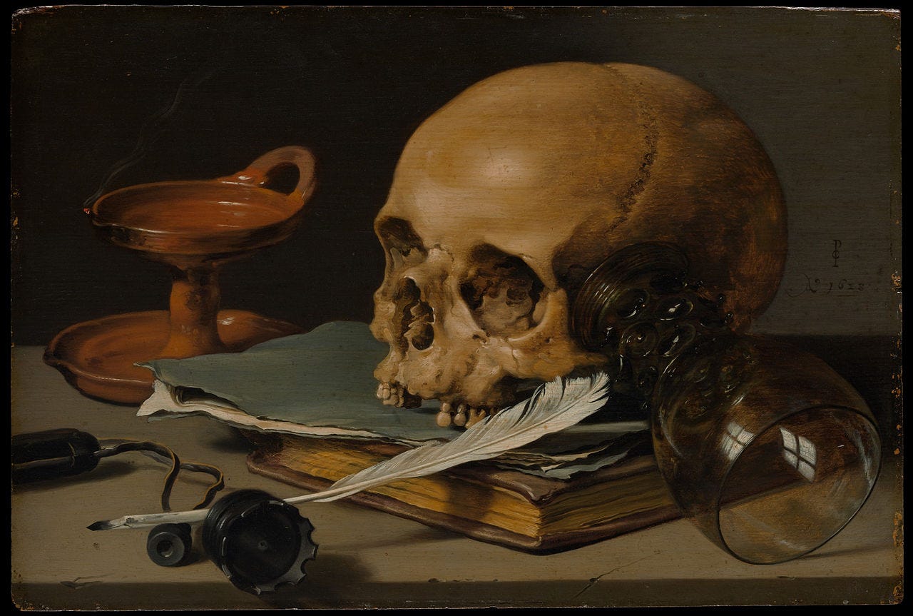 Claesz vanitas skull candle Claesz vanitas skull candle