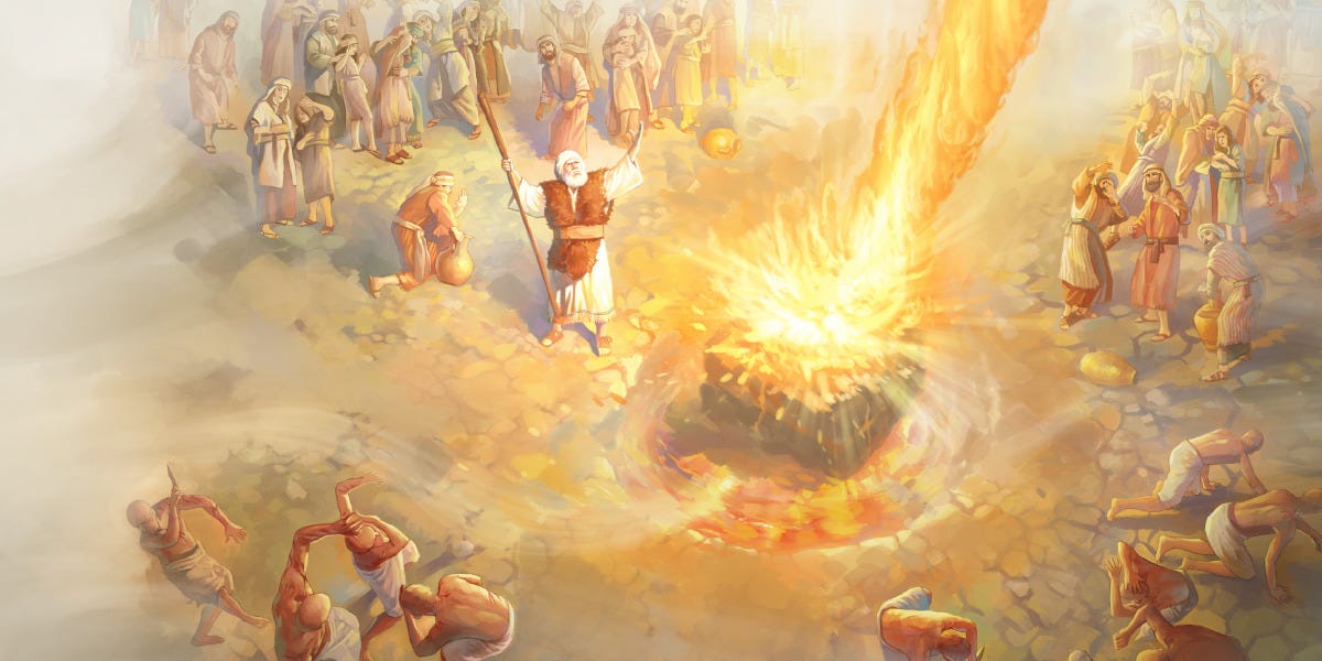 Elijah and the Prophets of Baal on Mount Carmel | Children's Bible Lessons