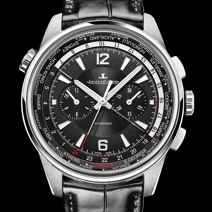  The Polaris Chronograph WT features a world timer function. 