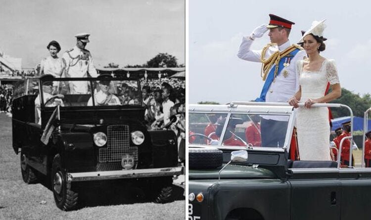 Kate Middleton & William's controversial Land Rover ride 'requested by  Jamaican military' | Royal | News | Express.co.uk