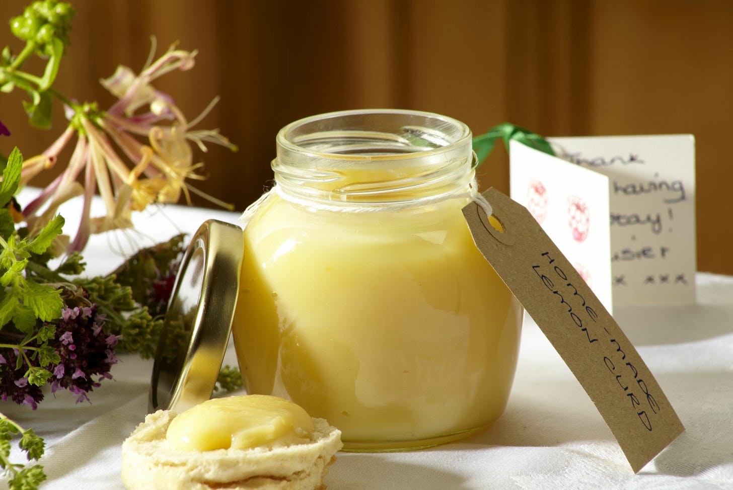 A jar of homemade fresh Lemon Curd