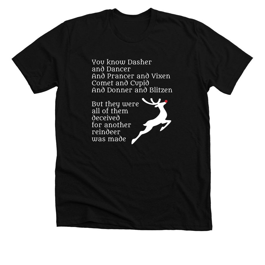Another Reindeer, a Solid Black Blend Premium Unisex Tee