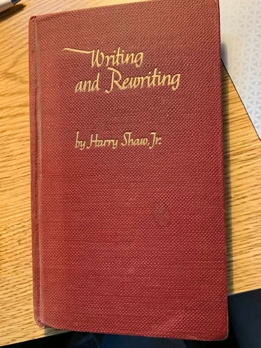 May be an image of book, diary and text that says 'Writing and Rewriting by Hary Shaw ShawJ Tr:' May be an image of book, diary and text that says 'Writing and Rewriting by Hary Shaw ShawJ Tr:'