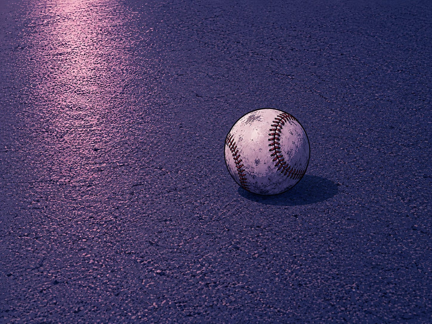 baseball on a street baseball on a street