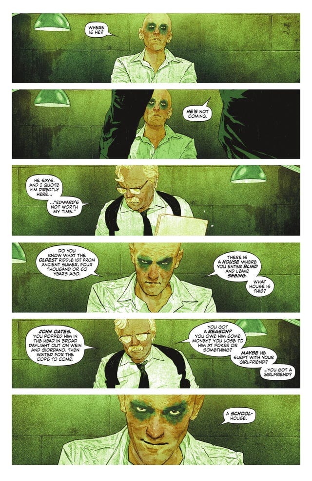r/comicbooks - You Come In Blind. You Leave Seeing. (Batman: One Bad Day: The Riddler #1)