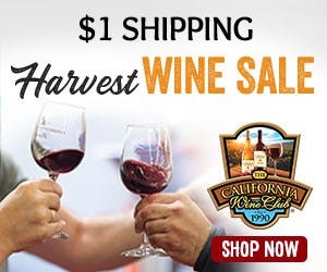 $1 Shipping Harvest Wine Sale