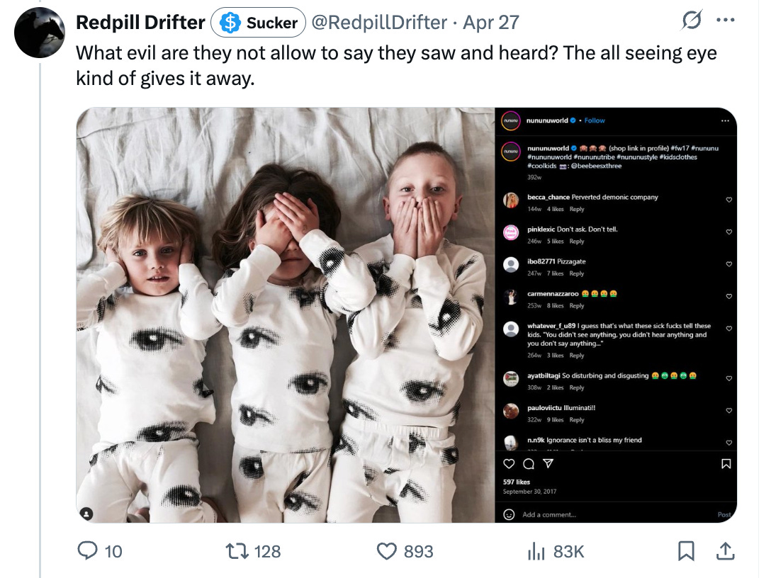 What evil are they not allow to say they saw and heard? The all seeing eye kind of gives it away. What evil are they not allow to say they saw and heard? The all seeing eye kind of gives it away.