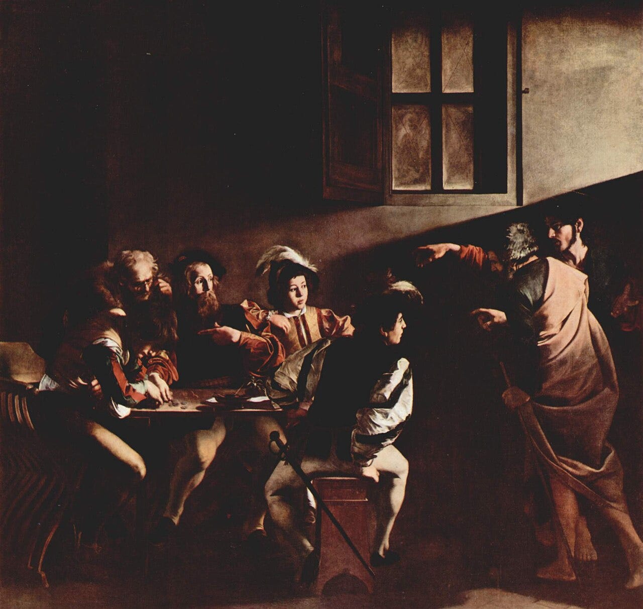 The Calling of Saint Matthew, Caravaggio, 1599-1600 The Calling of Saint Matthew, Caravaggio, 1599-1600