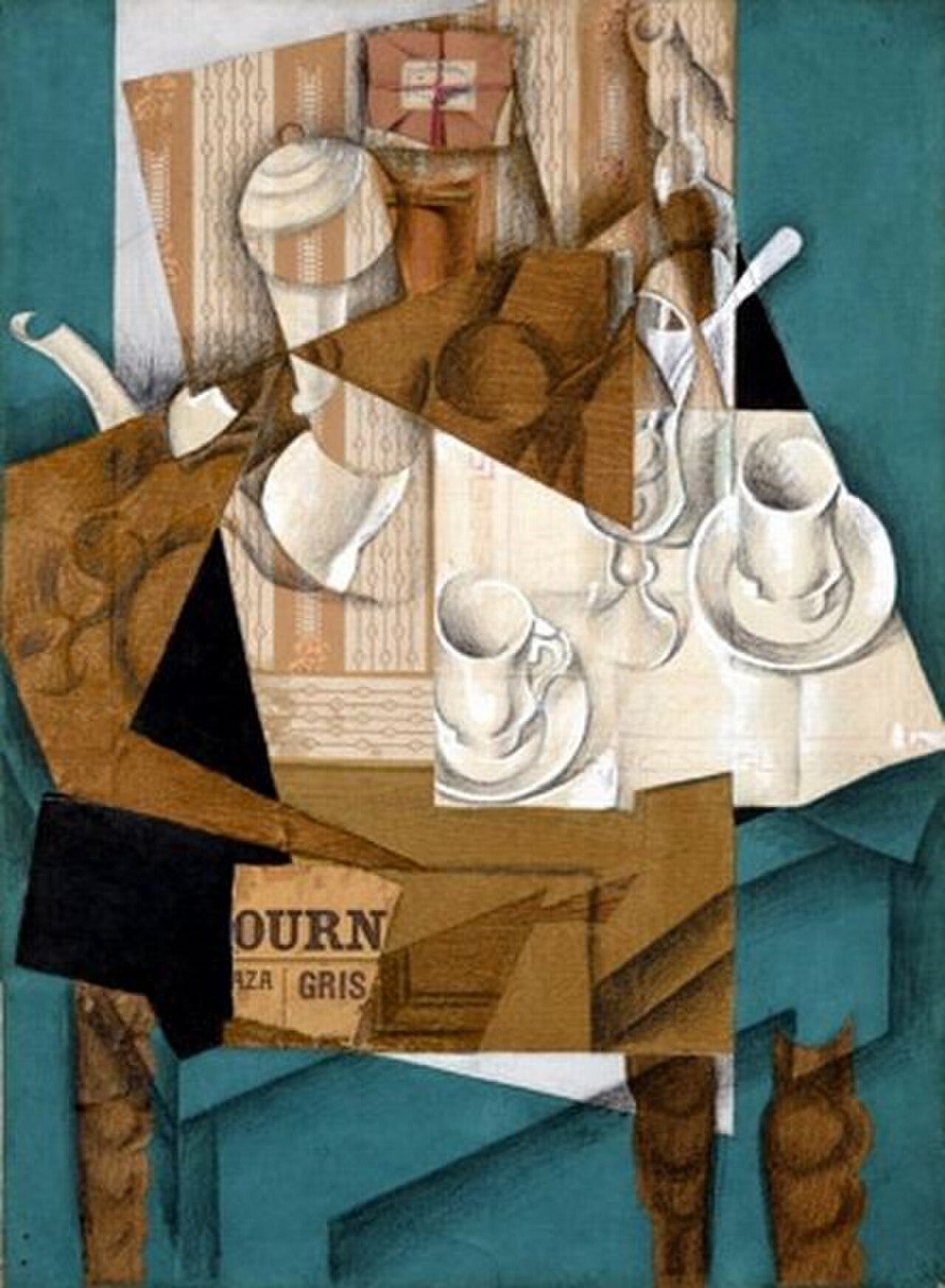Juan Gris Breakfast 1914 papier colle collage Juan Gris Breakfast 1914 papier colle collage