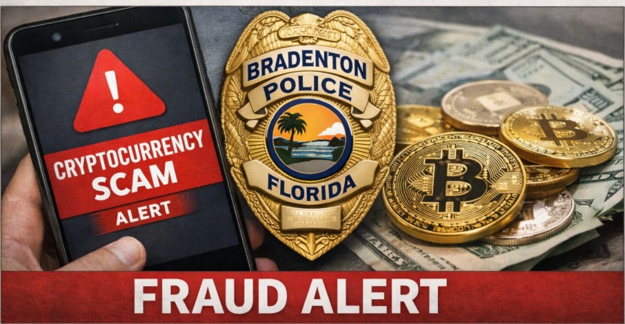 Bradenton Police Warn Residents After $1.2 Million Lost to Cryptocurrency Scams
