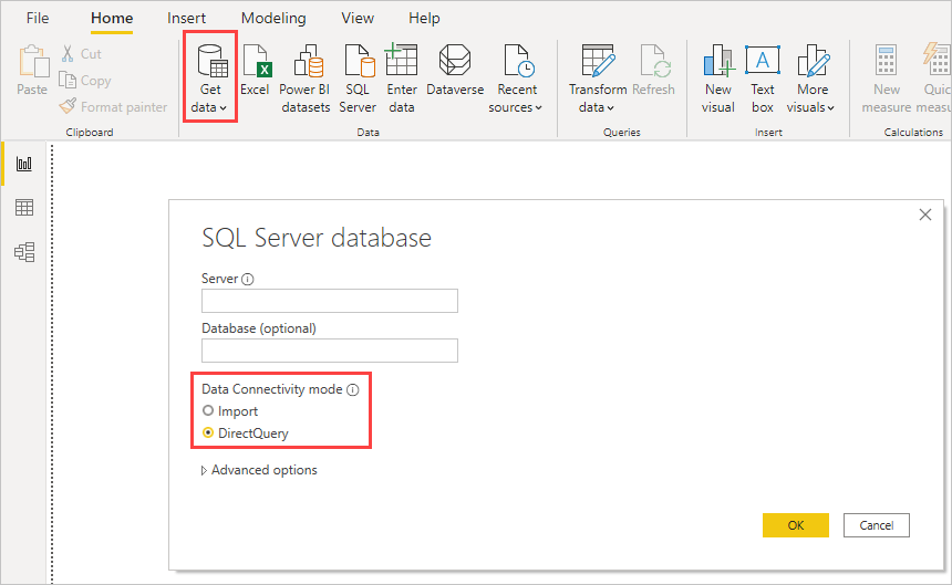 Use DirectQuery in Power BI Desktop - Power BI | Microsoft Learn