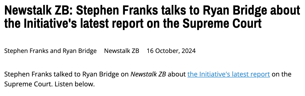 Scrren grab from Herald Podcast listings of Ryan Bridge and Stephen Franks