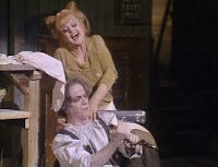 Len Cariou as Sweeney and Angela Lansbury as Mrs. Lovett