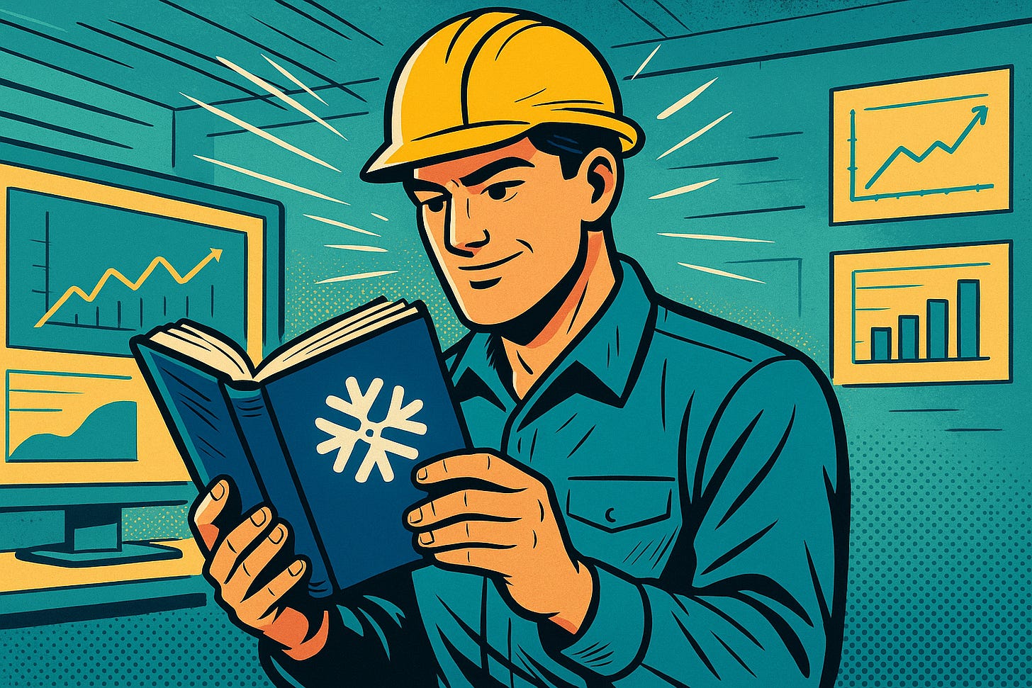 Data engineer learning Snowflake data warehouse by reading the data gibberish guide e-book