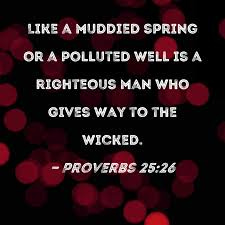 Proverbs 25:26 Like a muddied spring or ...
