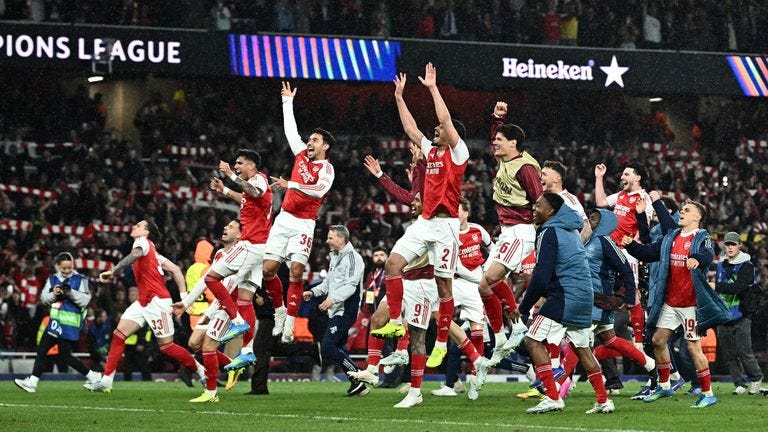 Arsenal reach Champions League final for the first time in 20 years | UK  News | Sky News