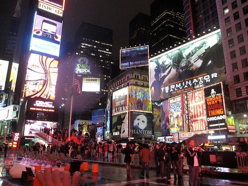 Times Square at night