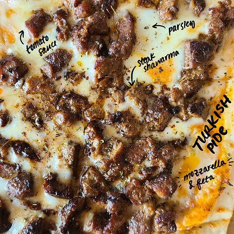 mezeh Turkish Pide pizza