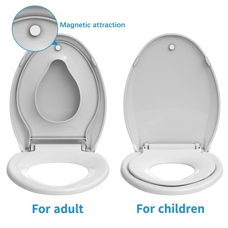 Outop Elongated Toilet Seat White Oval Plastic Standard Toilet Seat