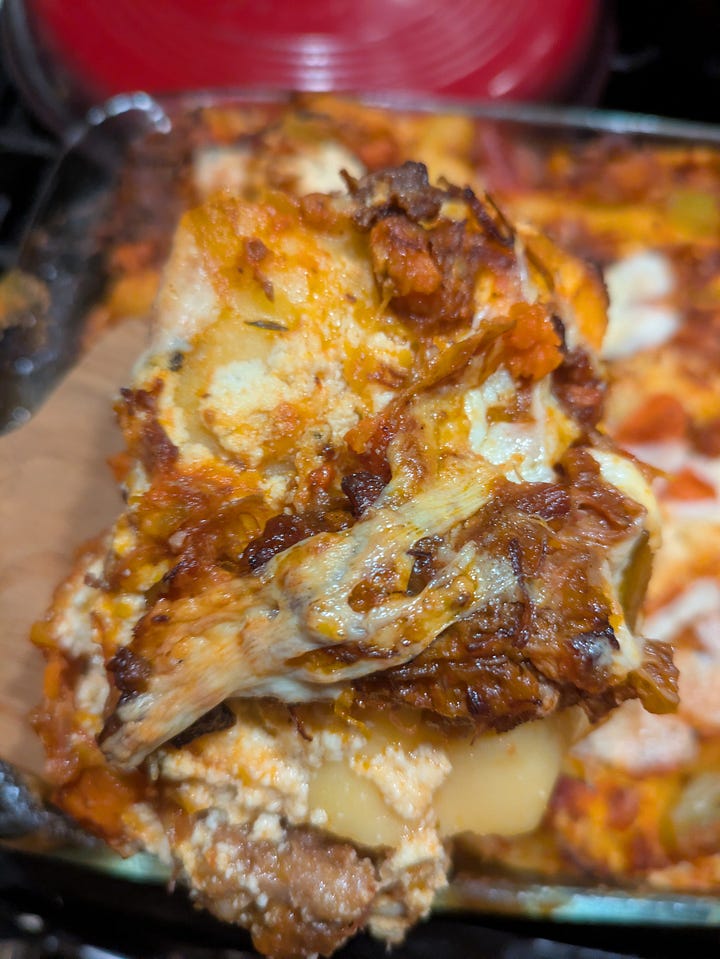 Braised Beef & Oxtail. Second day lasagna made with it.