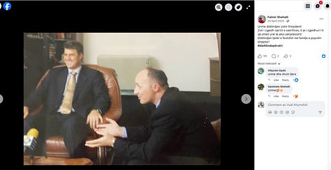 31 janar 2025 & 9 maj 2025: Në dy postime radhazi, Fatmir Sheholli i jep hapësirë Lirim Mehmetajt: së pari uron “Suksese Lirim Mehmetaj” duke publikuar logon e “VOX Kosova”, më pas e portretizon si “shembulli i profesionistit… atdhetarit të pashoq… i denjë për fjalën e lirë”. Dy momente që dokumentojnë afërsinë dhe mbështetjen e zërit të Mehmetajt nga rrjeti i Shehollit.