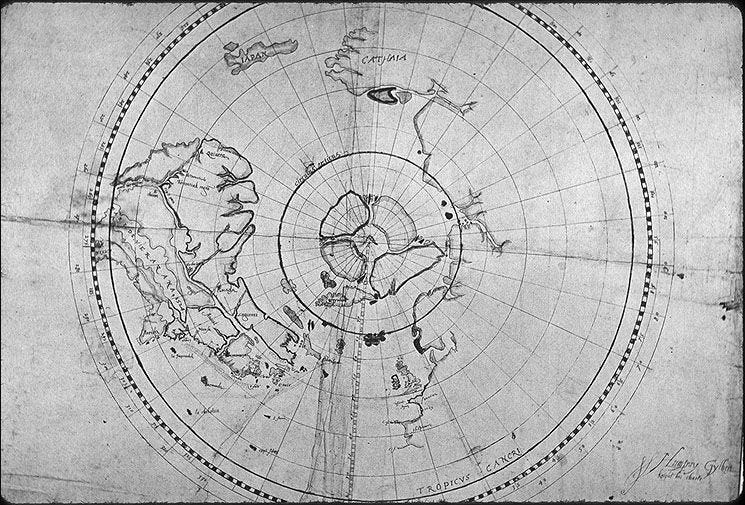 Magus John Dee's map of the polar region