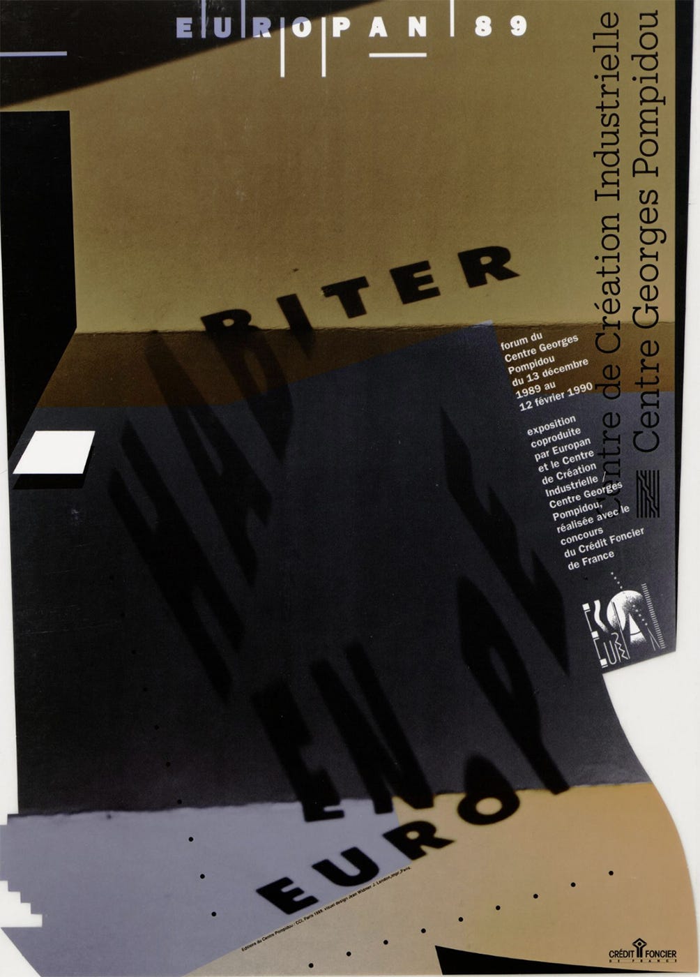 Jean Widmer, Europan 89: Habiter en Europe, Centre Pompidou, Paris, December 13, 1989 – February 12, 1990 [© Editions du Centre Pompidou / ADAGP, Paris]