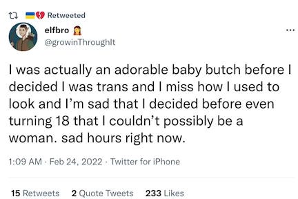 Butch lesbian, ftm, transition regret