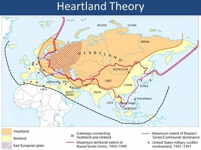 r/MapPorn - The heartland Theory of geopolitics and wars for world domination r/MapPorn - The heartland Theory of geopolitics and wars for world domination