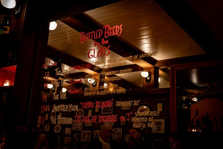 dark scenes of beer in a bar setting