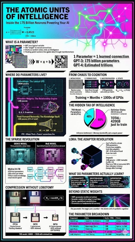The Atomic Units of Intelligence: A Holistic Analysis of Parameters in Generative AI