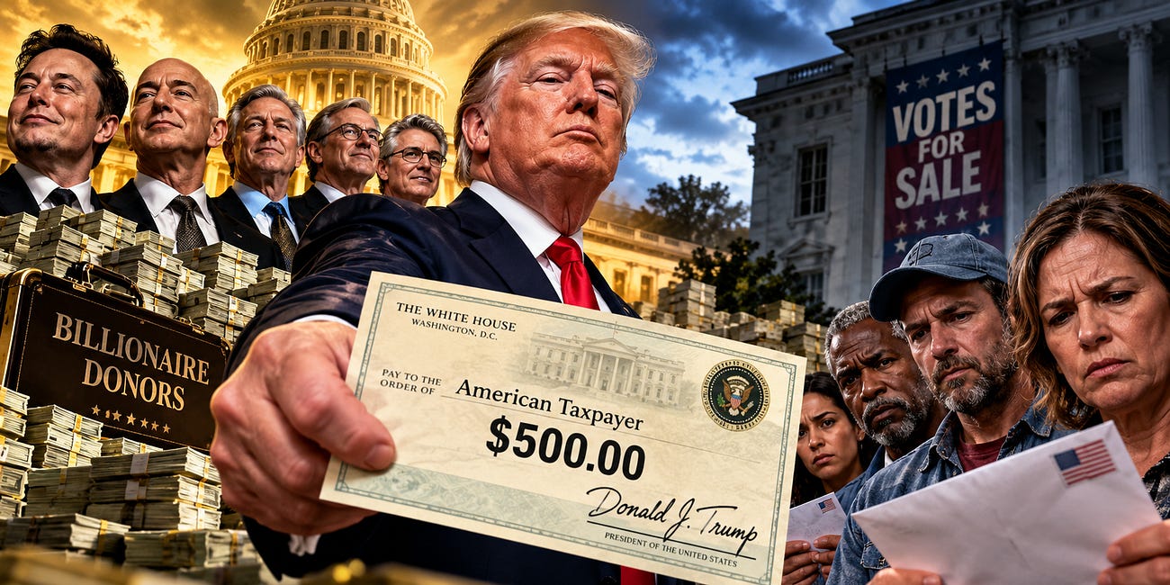 Trump’s $500 Checks Reveal the GOP’s “Billionaire Theory of Democracy”: Everything Has a Price