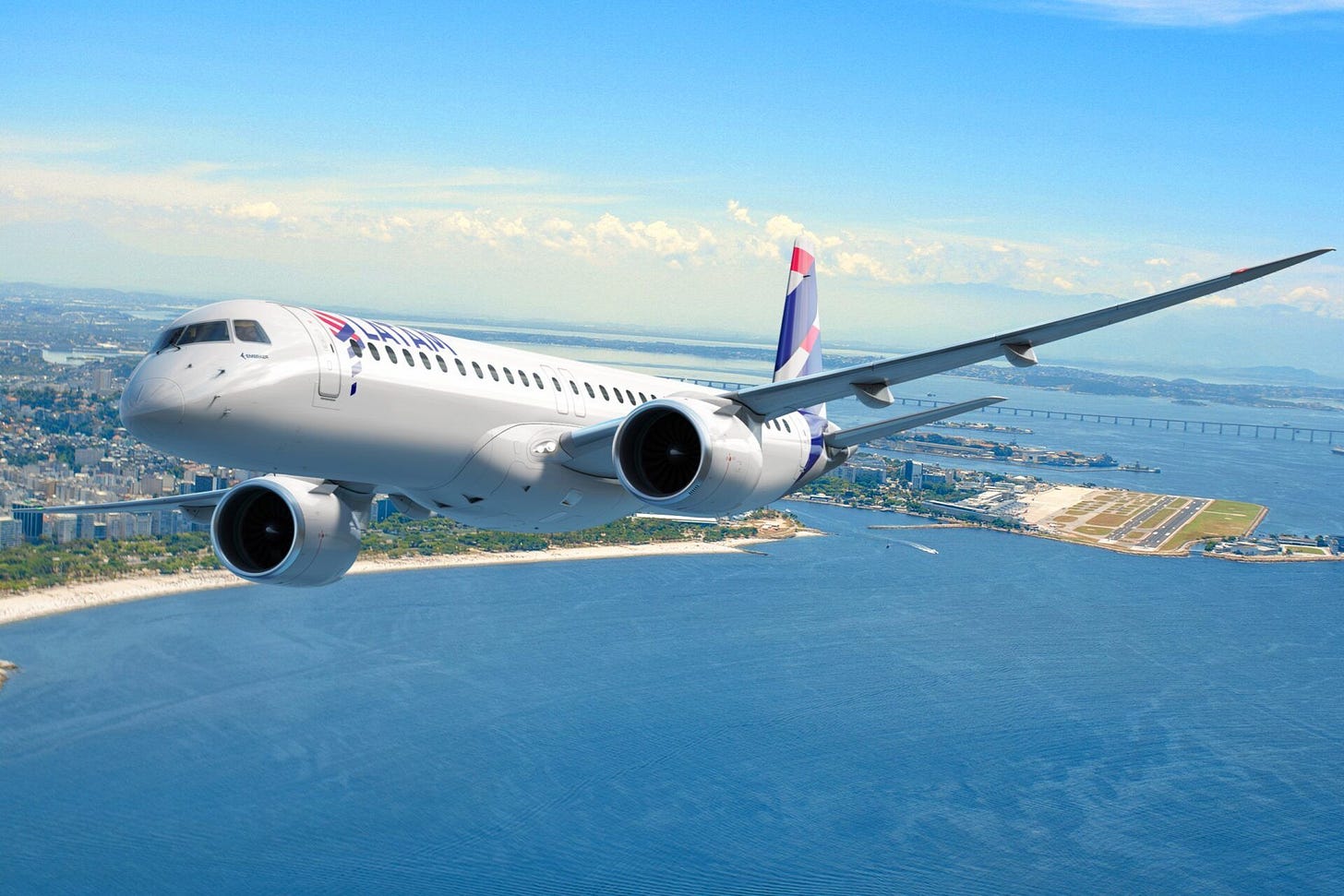 LATAM Embraer E195-E2 rendering