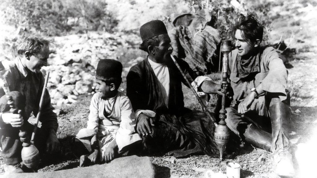 Ernest B. Schoedsack (right) and Merian C. Cooper (left) with Haidar Khan and his 9-year-old son Lotfi during the filming of Grass: A Nation’s Battle for Life (1925) in western Iran. Ernest B. Schoedsack (right) and Merian C. Cooper (left) with Haidar Khan and his 9-year-old son Lotfi during the filming of Grass: A Nation’s Battle for Life (1925) in western Iran.