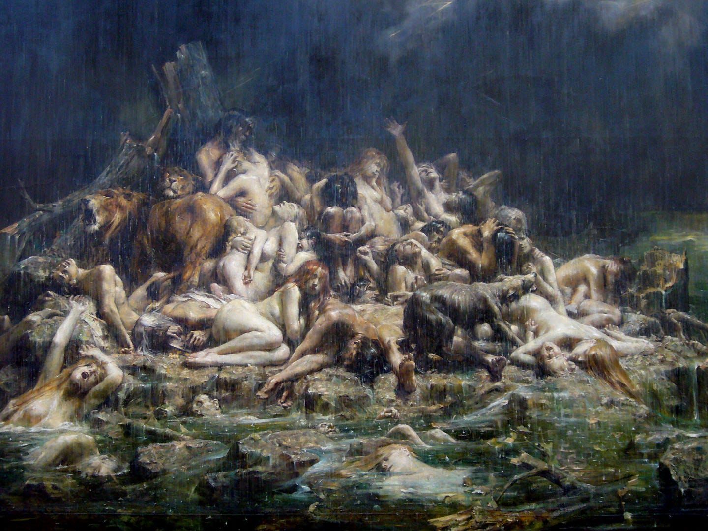 The Flood of Noah and Companions (c. 1911) by Léon Comerre The Flood of Noah and Companions (c. 1911) by Léon Comerre