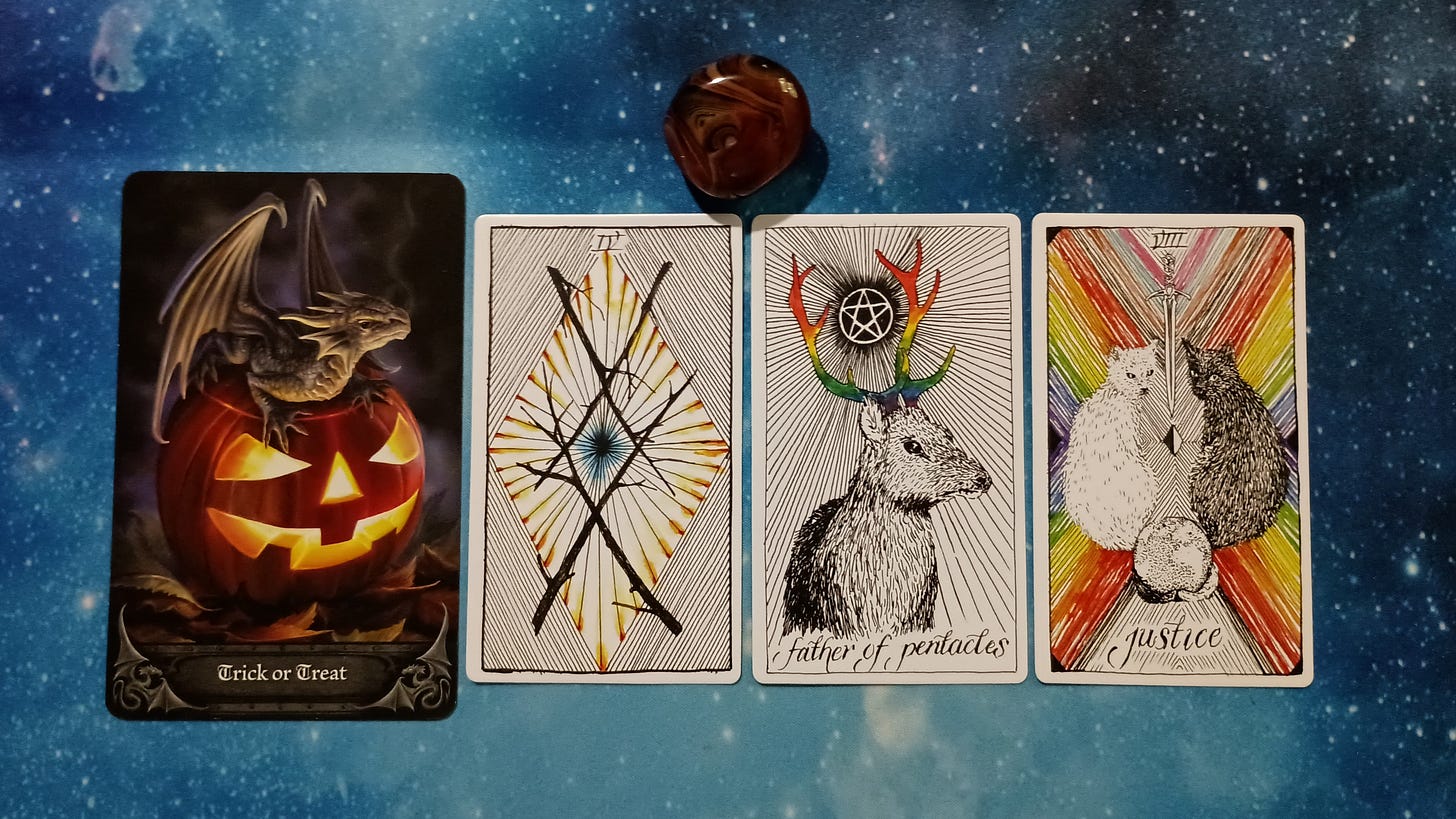 Full Moon Magic: Your August 2025 Pick-a-Card Tarot Reading, Pile 2, Silk Agate crystal, and 4 cards, face up Full Moon Magic: Your August 2025 Pick-a-Card Tarot Reading, Pile 2, Silk Agate crystal, and 4 cards, face up