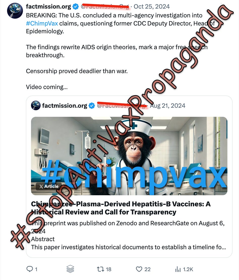 Aaron Baalbergen’s ChimpVax claim did not in fact rewrite AIDS origin theories… Aaron Baalbergen’s ChimpVax claim did not in fact rewrite AIDS origin theories…