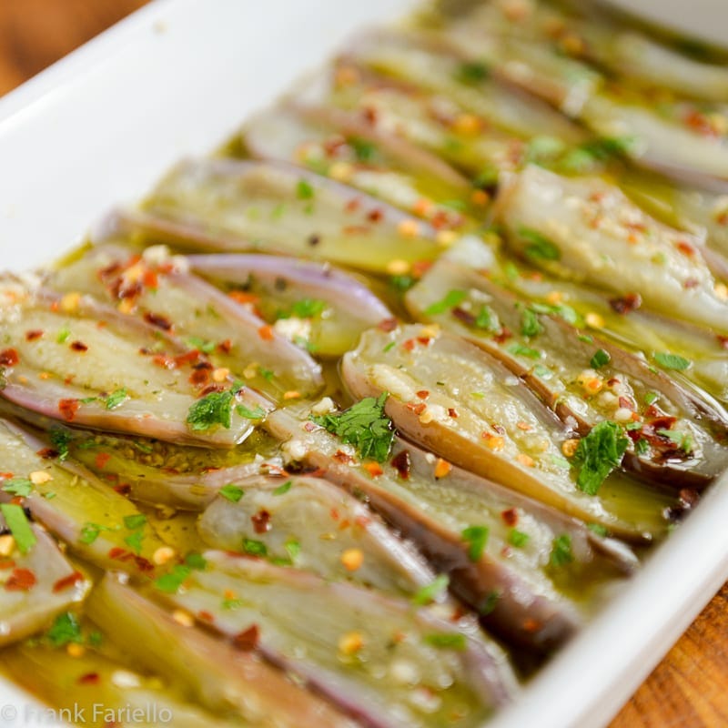 Melanzane a spapece (Marinated Eggplant)