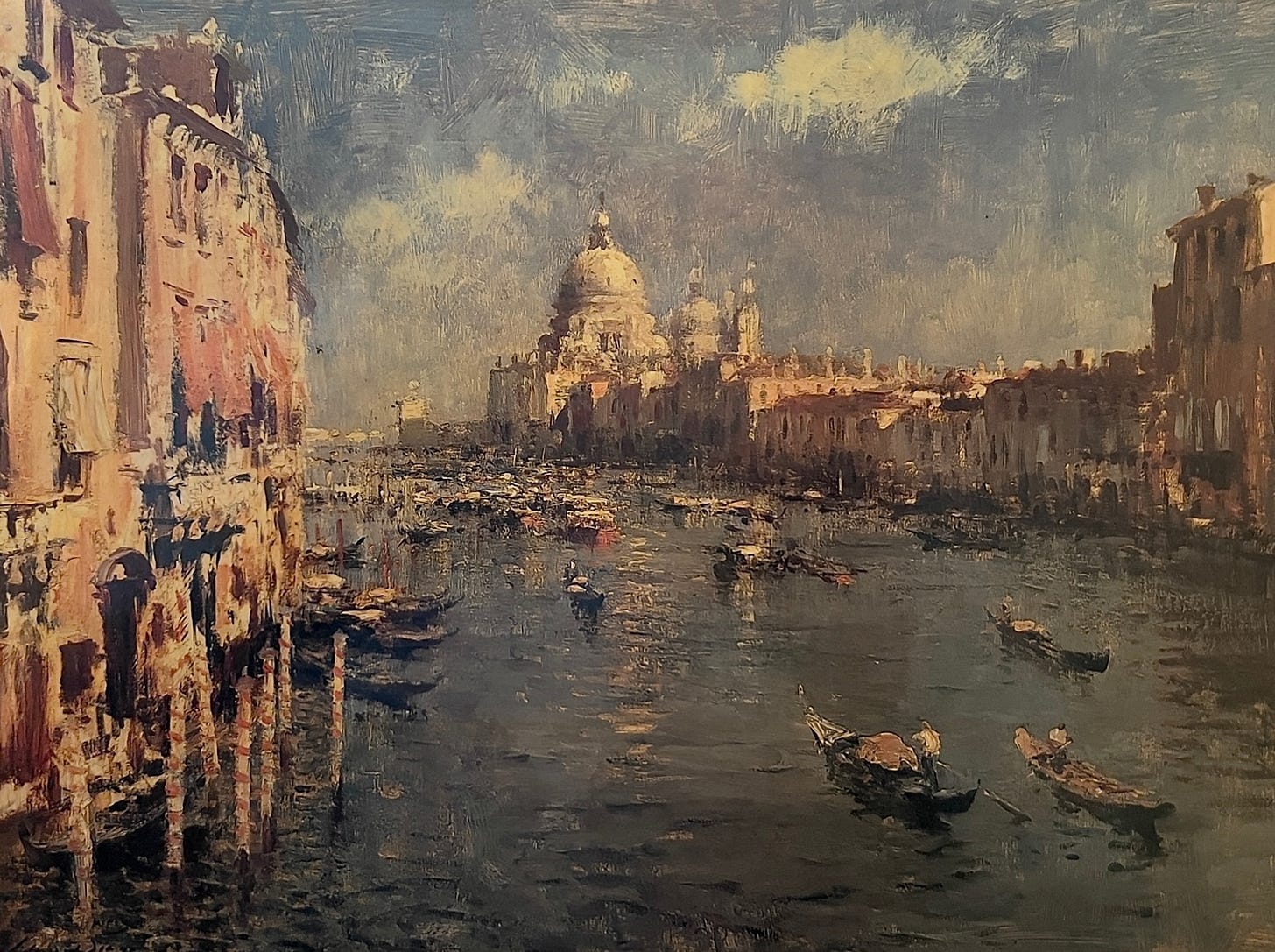 A painting of a city with boats on water
Description automatically generated A painting of a city with boats on water
Description automatically generated