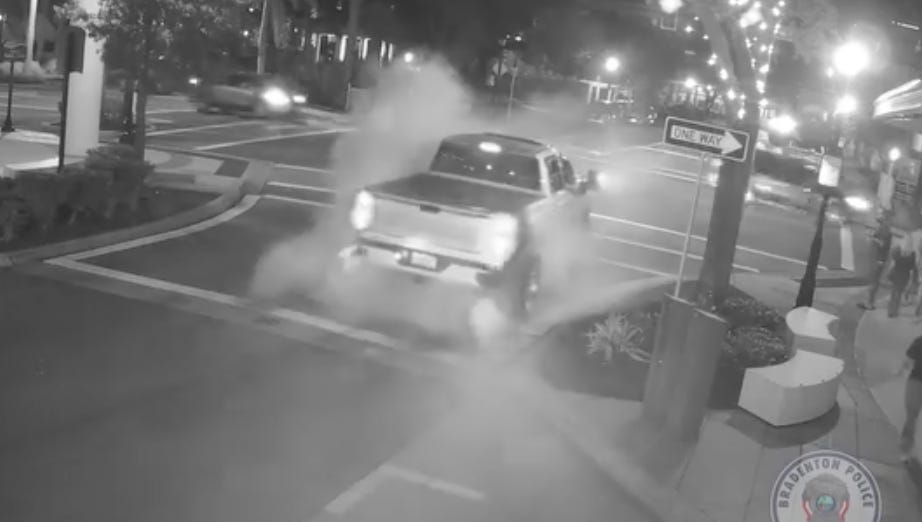 Driver Arrested After Downtown Bradenton Burnout Incident