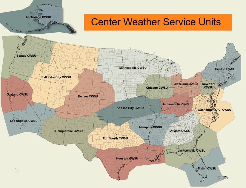 map showing center Weather service units with links to local offices. map showing center Weather service units with links to local offices.