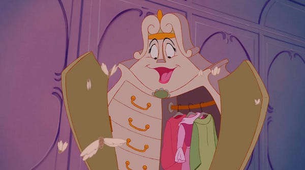 Let's see what I got in my drawers! Oop! How embarrassing.” - Madame de la  Grande Bouche