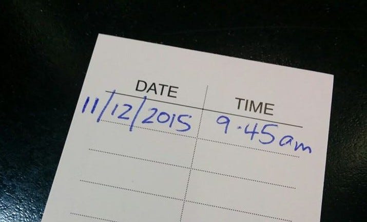 Discharged from the physiotherapist, final visit December 11th 2015 at 9.45am.