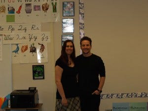 With teacher Alicia With teacher Alicia