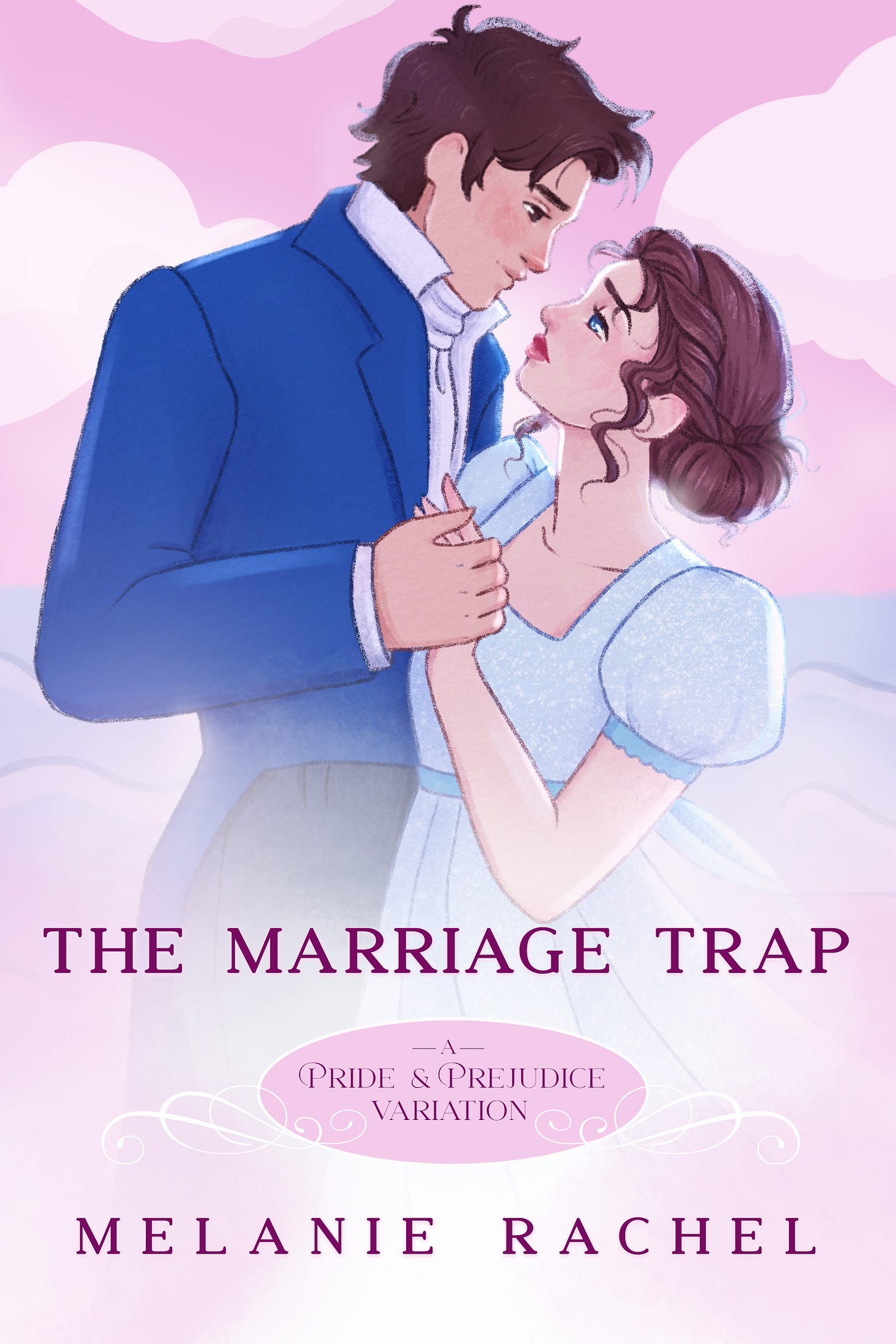 Illustrated cover of Mr. Darcy and Elizabeth Bennet