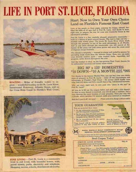 Port St Lucie Florida Sales Poster