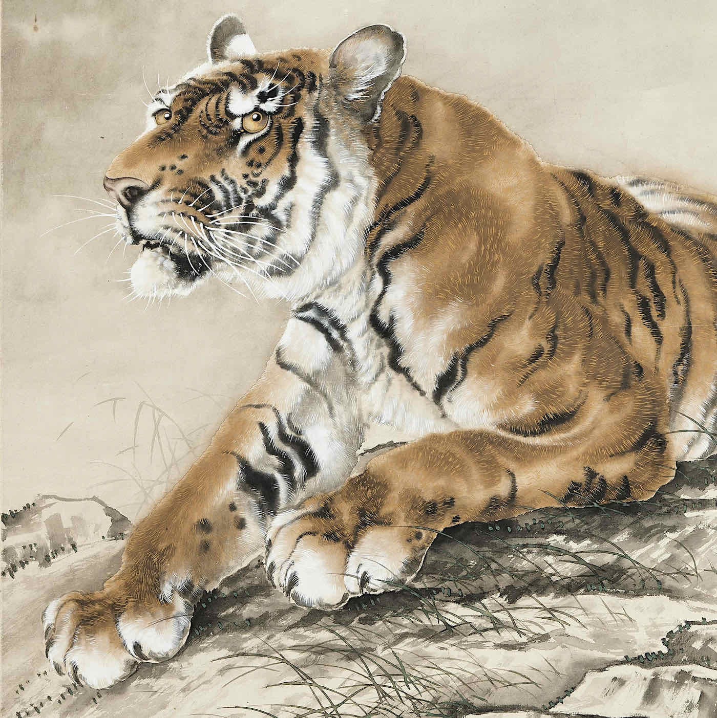 Painting of a tiger Painting of a tiger