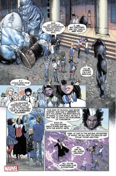 strange academy marvel page from comic book strange academy marvel page from comic book