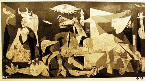 Spanien Bürgerkrieg Malerei Guernica von Pablo Picasso Spanien Bürgerkrieg Malerei Guernica von Pablo Picasso